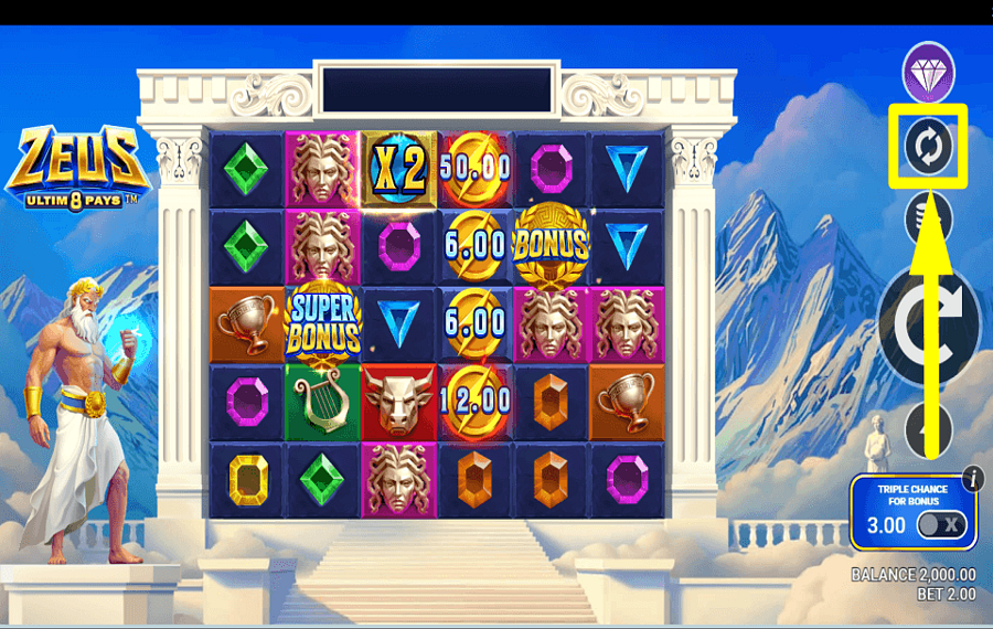 Zeus Ultim8 Pays START AUTOPLAY.