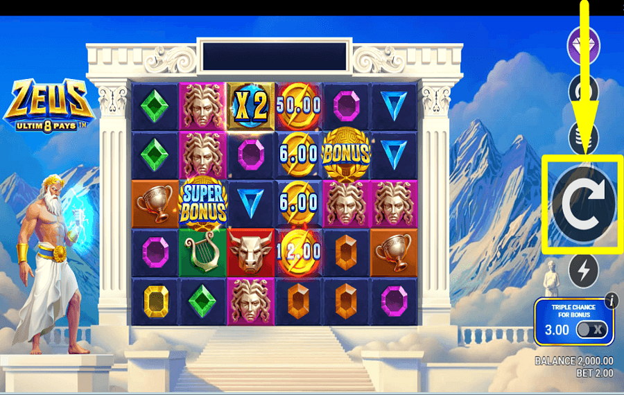 Zeus Ultim8 Pays SPIN THE REELS.