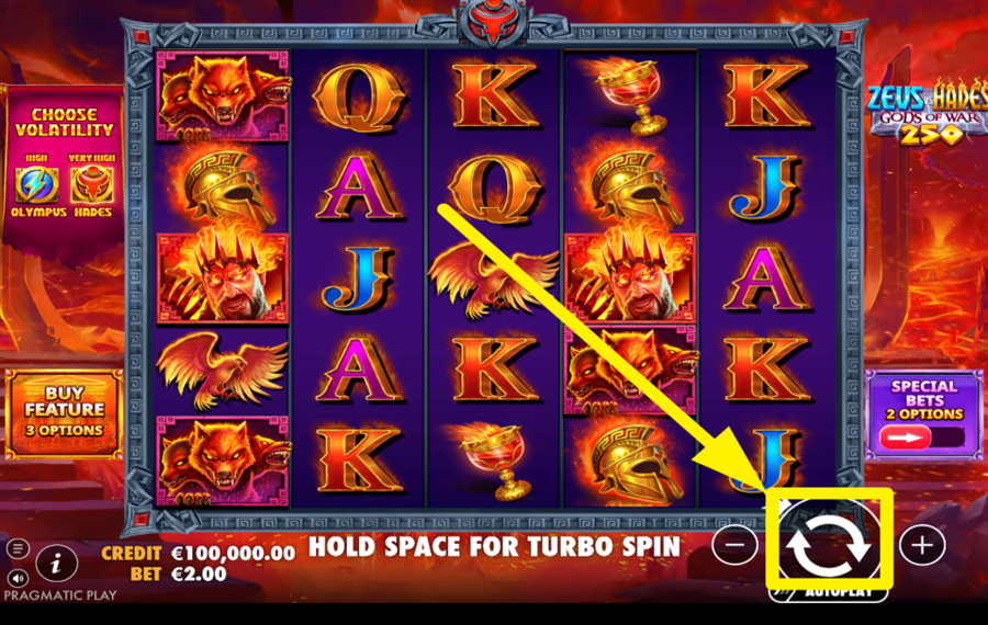 Zeus vs Hades Gods of War 250 FAI GIRARE I RULLI.