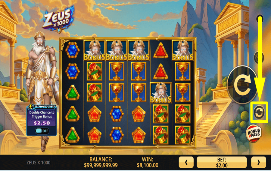 Zeus x 1000 PROCÉDER AUTOMATIQUEMENT.