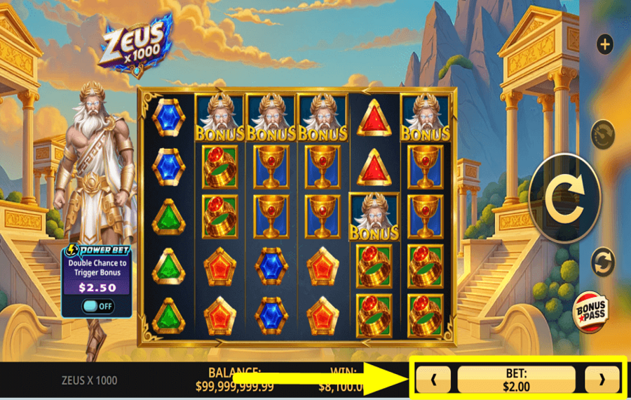 Zeus x 1000 FAITES VOTRE MISE.