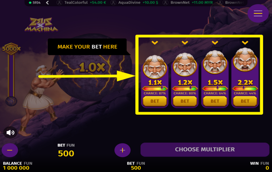 Zeus X Machina TARGET A MULTIPLIER.