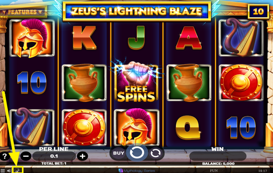 Zeuss Lightning Blaze BESCHLEUNIGEN SIE DIE DREHUNGEN.