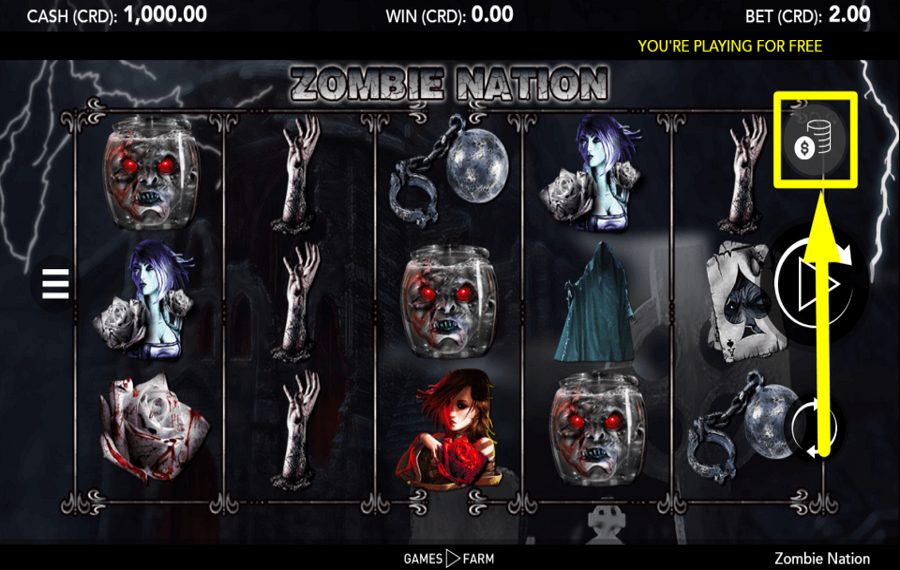 Zombie Nation SELECT THE WAGER.
