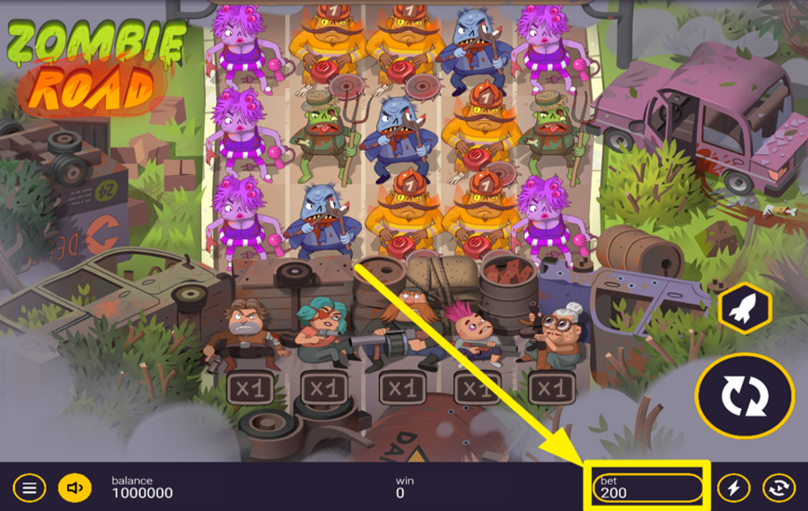 Zombie Road DETERMINE YOUR WAGER.