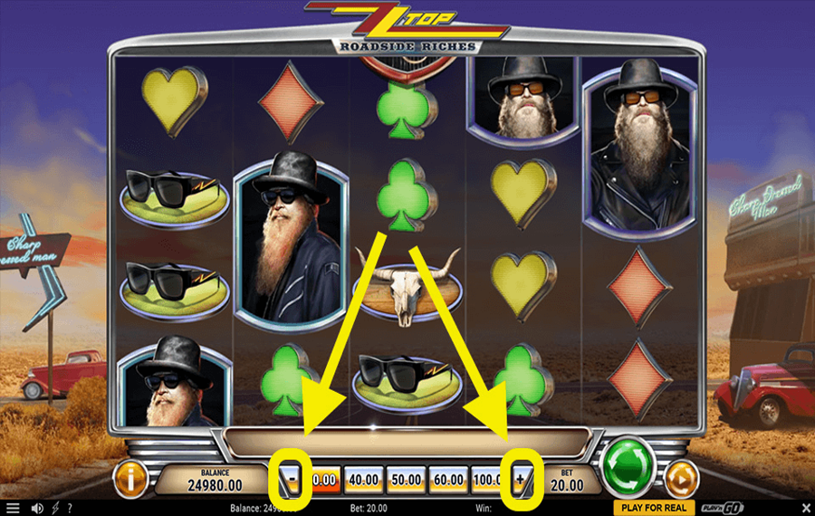 ZZ Top Roadside Riches Wählen Sie Ihren Einsatzbetrag.