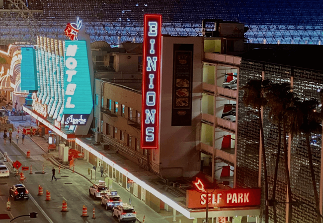 Binions Gambling Hall and Hotel Outside View 