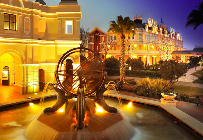 GrandWest Casino entrance lights 