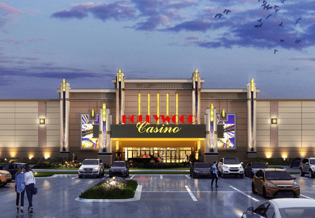 Hollywood Casino Morgantow Front View Night 