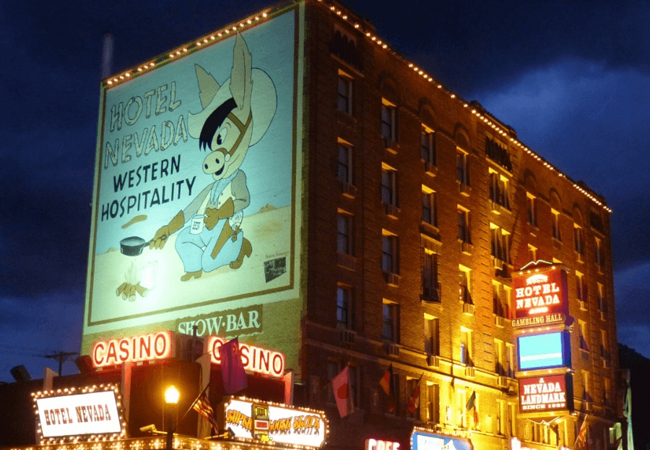 Hotel Nevada and Gambling Hall Front 