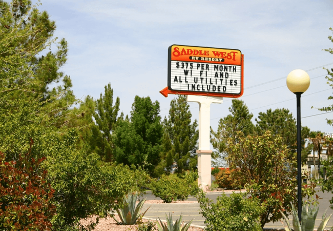 Saddle West Hotel Casino RV Resort outside 