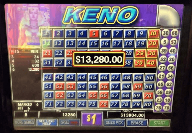 Saganing Eagles Landing Casino keno jackpot 