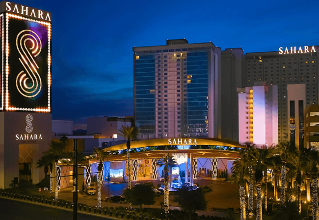 SAHARA Las Vegas Night View 3 