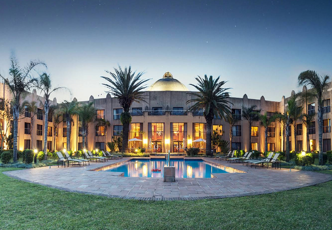 Sibaya Casino entrance evening 