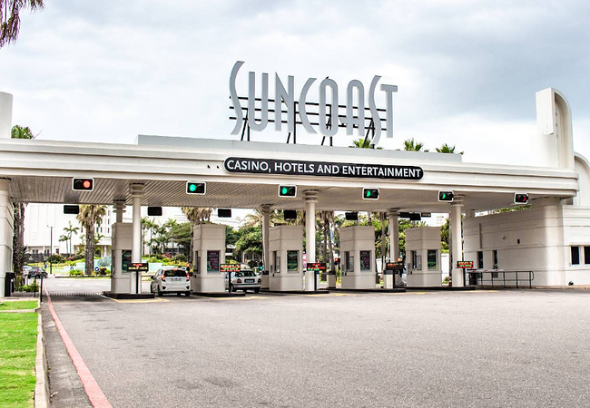 Suncoast Casino entrance cars 