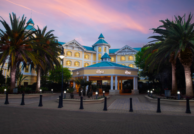 The Ridge Casino entrance night 