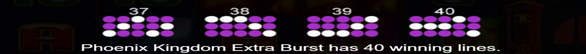 phoenix kingdom extra burst paylines 4 Paylines