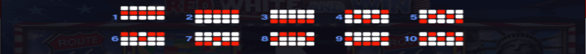 red white and win payline Paylines