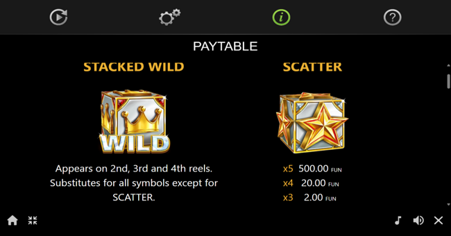 100 art of gold dice edition paytable 1 paytable