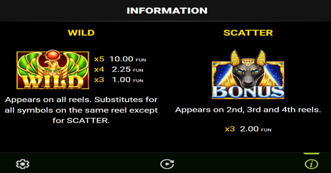 100 cairo dice paytable 1 paytable