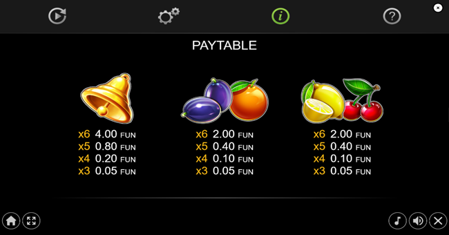 100 extra crown 6 reels paytable 3 paytable