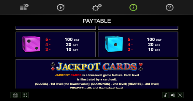 100 power hot dice paytable 3 paytable