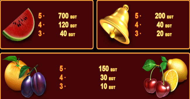 10 burning heart paytable5 paytable