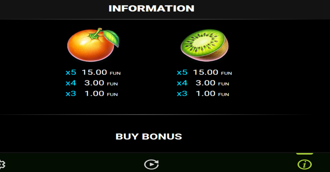 10 cocktail rush buy bonus paytable 4 paytable
