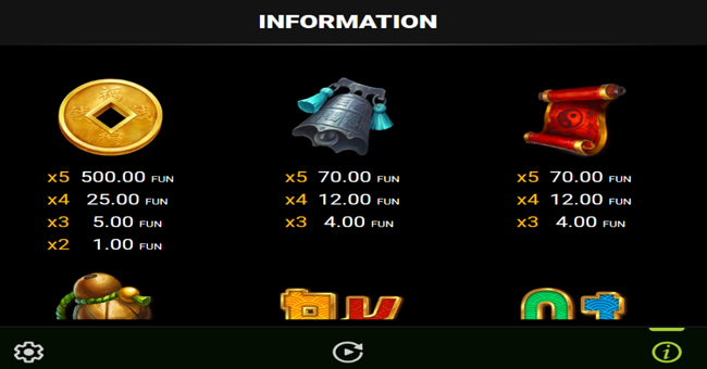 10 mystic tiger paytable 2 paytable