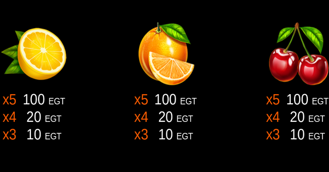 10 power hot paytable 3 paytable