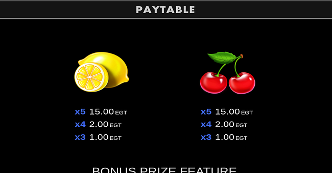 10 shining diamond pick and win 5x3 paytable 4 paytable