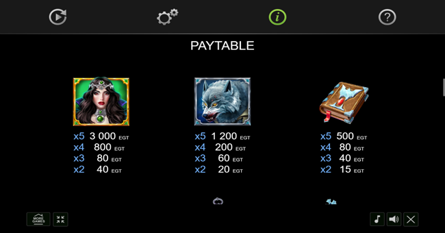 10 vampire bites paytable 1 paytable