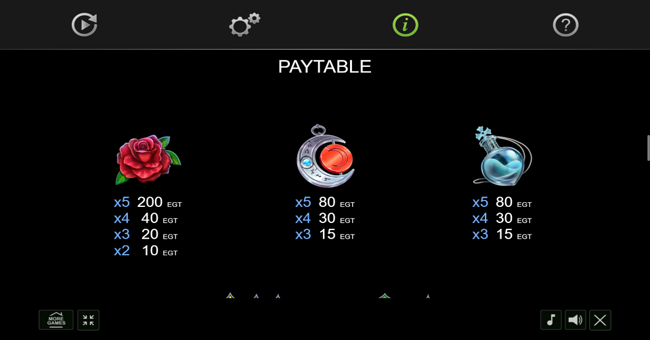 10 vampire bites paytable 2 paytable