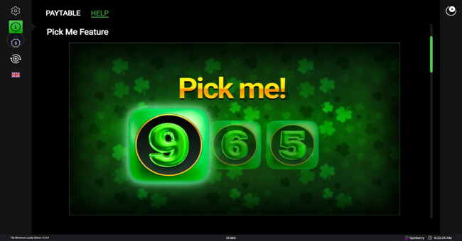 10x minimum lucky clover paytable 1 paytable