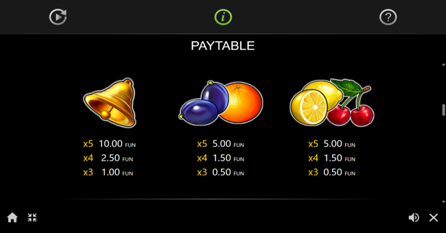 20 burning hot buy bonus paytable 3 paytable