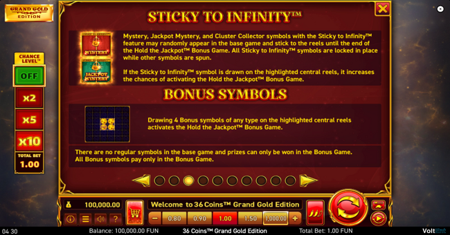 36 coins grand gold edition paytable 2 paytable