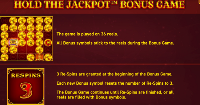 36 coins paytable 3 paytable