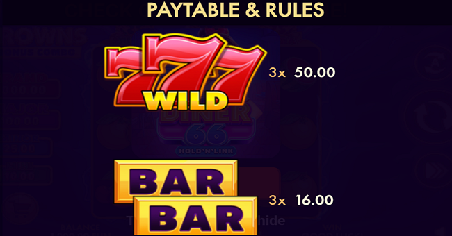 3 crowns bonus combo paytable 1 paytable