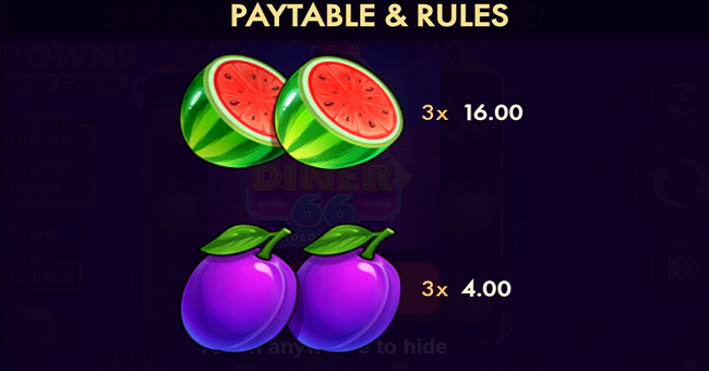 3 crowns bonus combo paytable 2 paytable