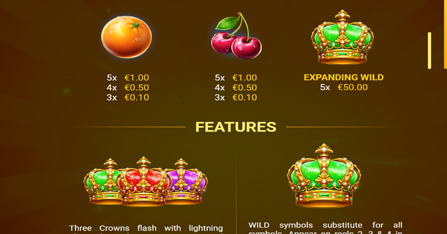 3 energy crowns paytable 2 paytable