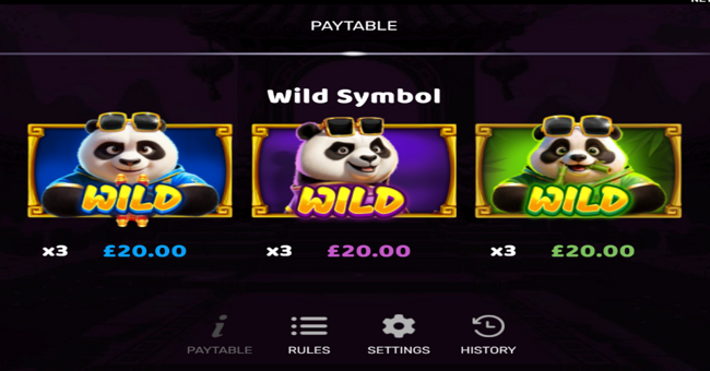 3 fortune pandas paytable 1 paytable