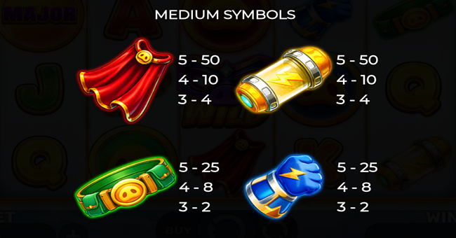 3 hero piggies paytable 1 paytable