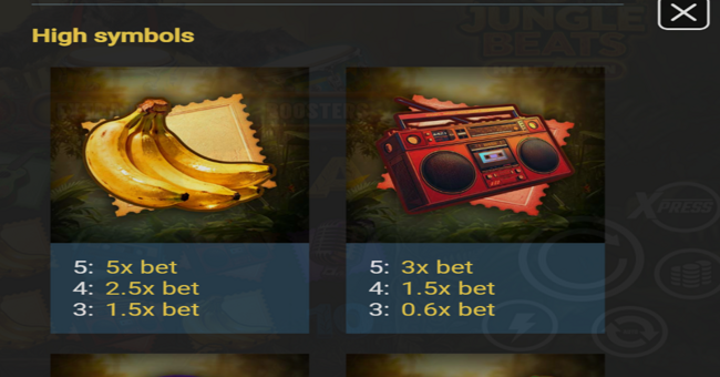 3 jungle beats hold n win paytable 1 paytable