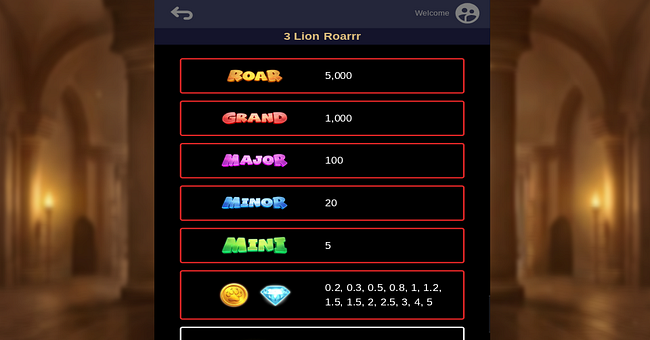 3 lion roarrr paytable 1 paytable