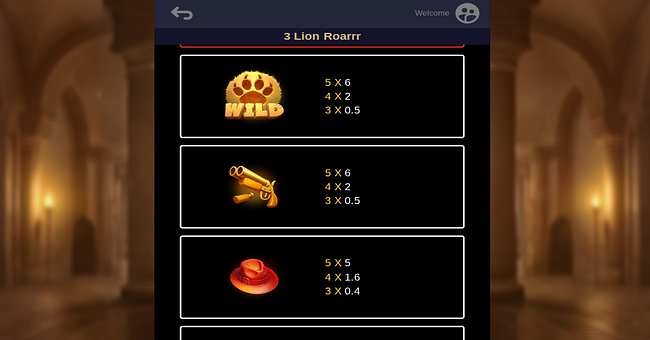 3 lion roarrr paytable 2 paytable