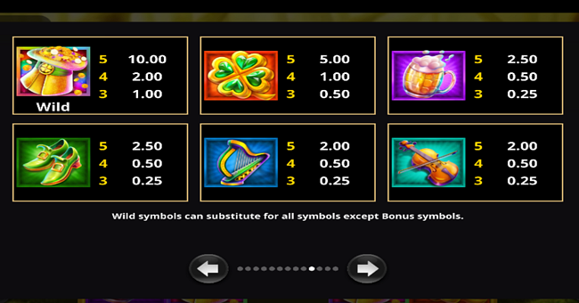 3 lucky rainbows action boost max paytable 1 paytable