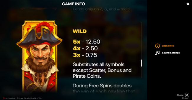 3 pirate barrels hold and win paytable 2 paytable