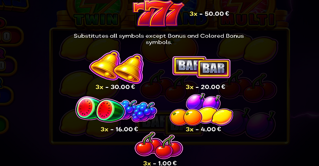 3 power coins running wins paytable paytable