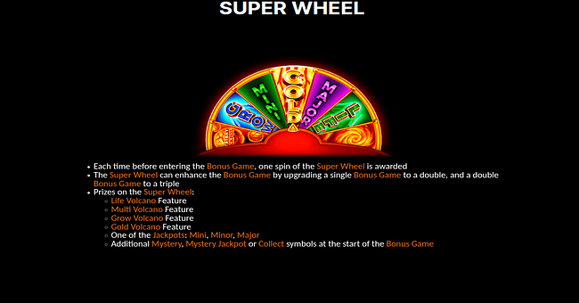 3 super coin volcanoes paytable 2 paytable