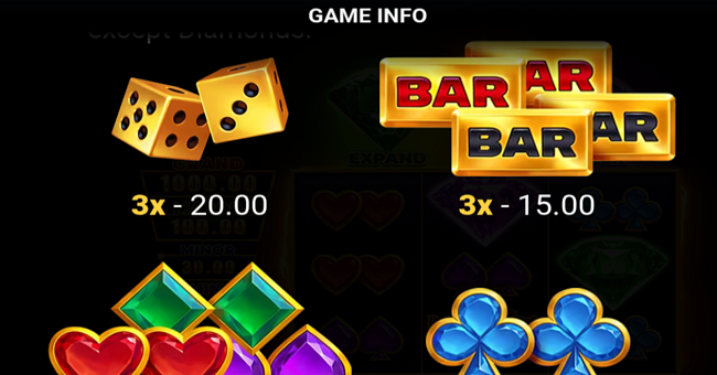 3 supercharged diamonds hold and win 3x3 paytable 2 paytable